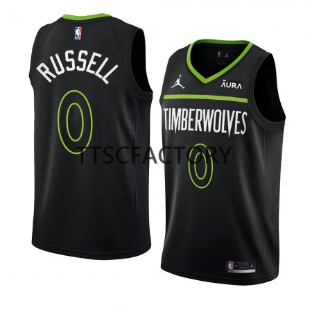 Dres Minnesota Timberwolves DAngelo Russell 0 Jordan 2022-23 Statement Edition Crno Swingman - Muške
